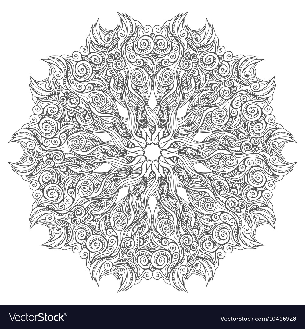 Download Mandala Coloring Book Page For Adults And Kids Vector Image