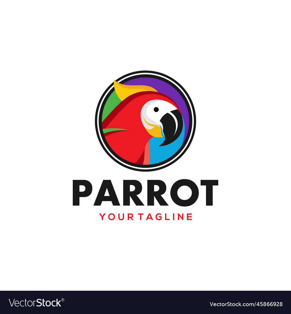 Parrot logo design template