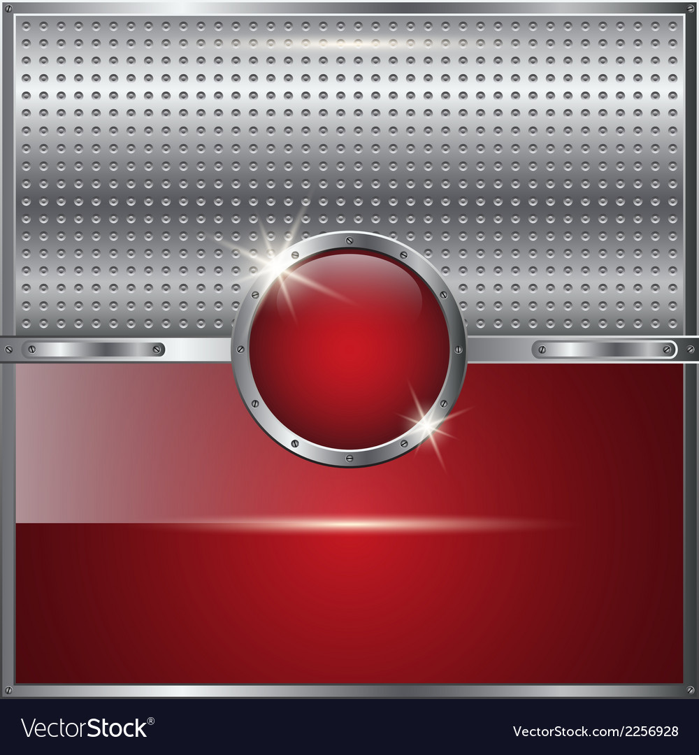 Red Metallic Button Background
