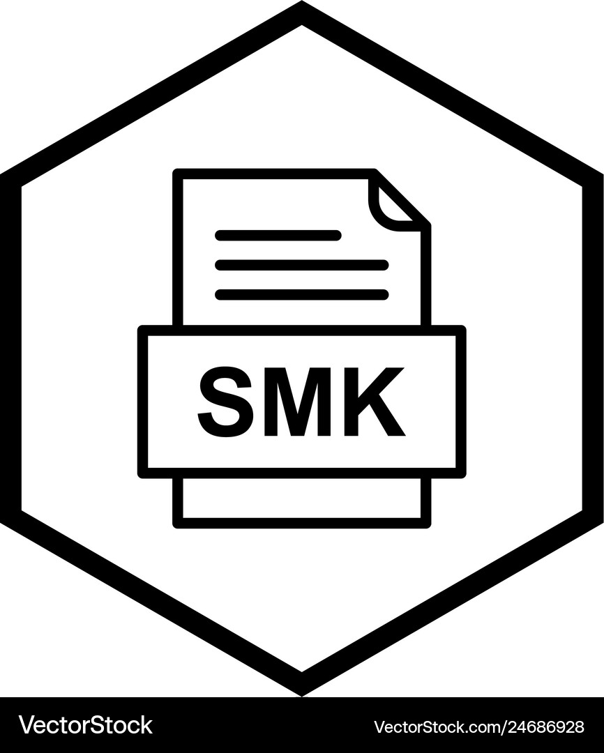 Smk file document icon Royalty Free Vector Image