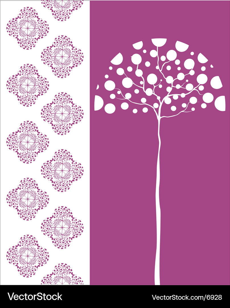 Tree and pattern Royalty Free Vector Image - VectorStock