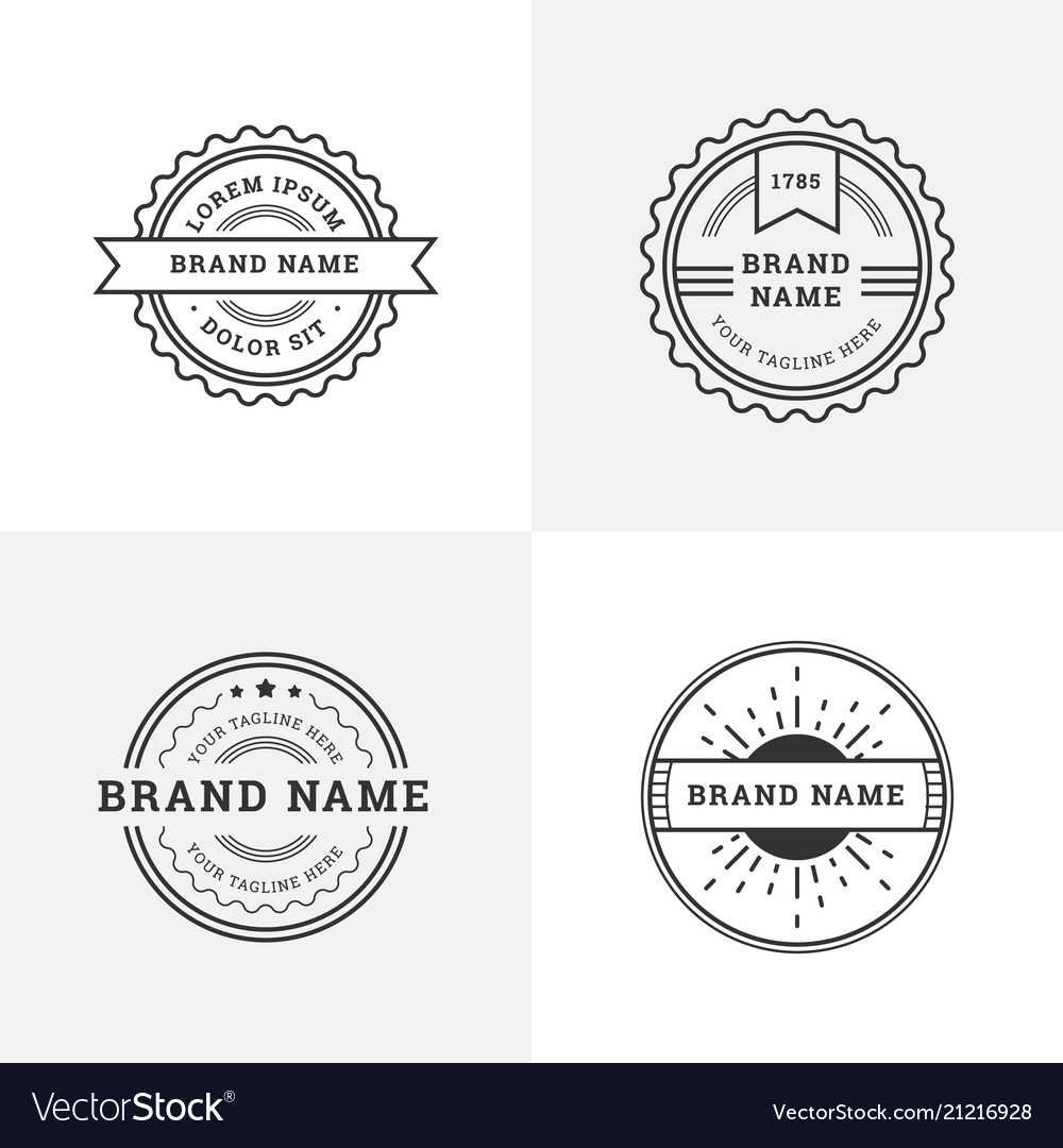 Vintage Retro Style Emblem Badge Logo Design Vector Image