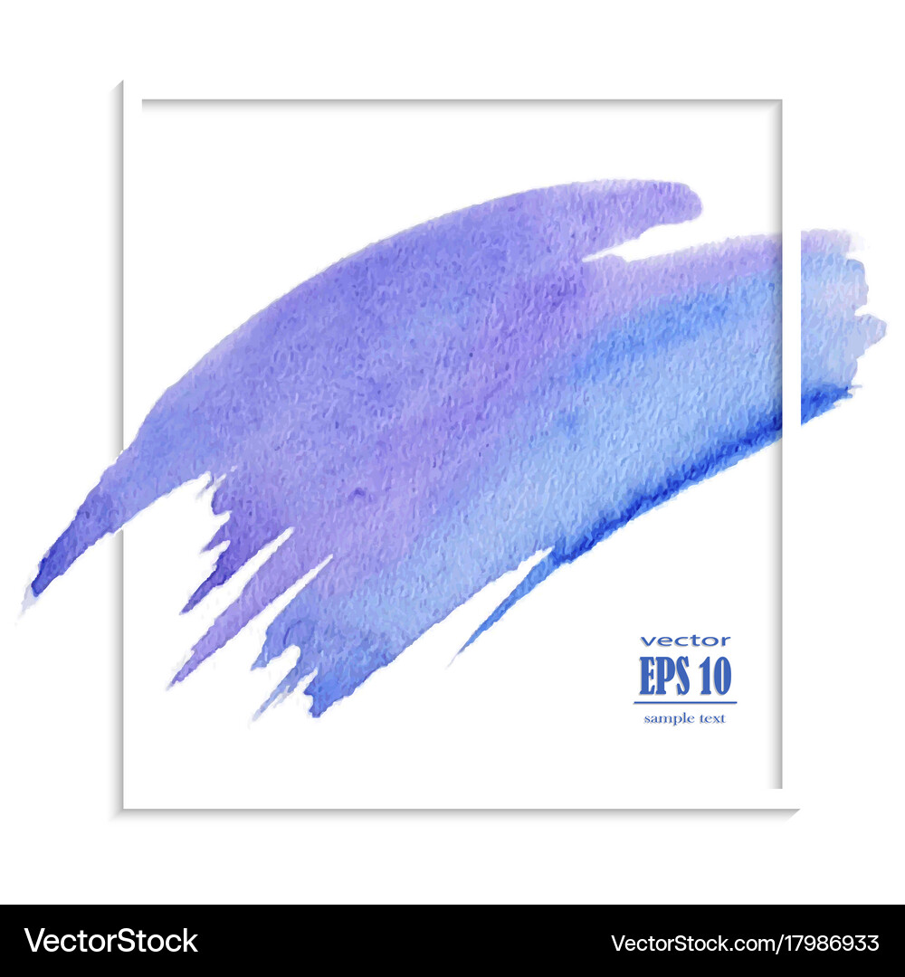 Blue Watercolor Blur Banner Royalty Free Vector Image