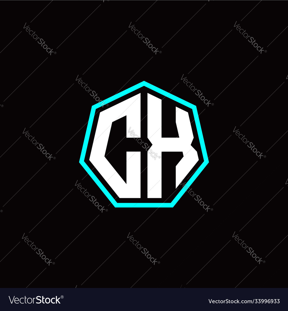C x initials modern polygon logo template vector image C x initials modern polygon logo template