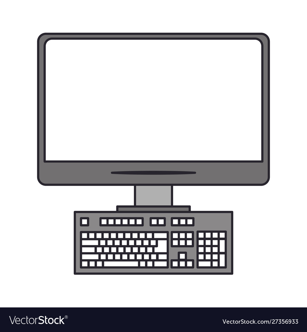 Computer device technology isolated icon vector image Computer device technology isolated icon