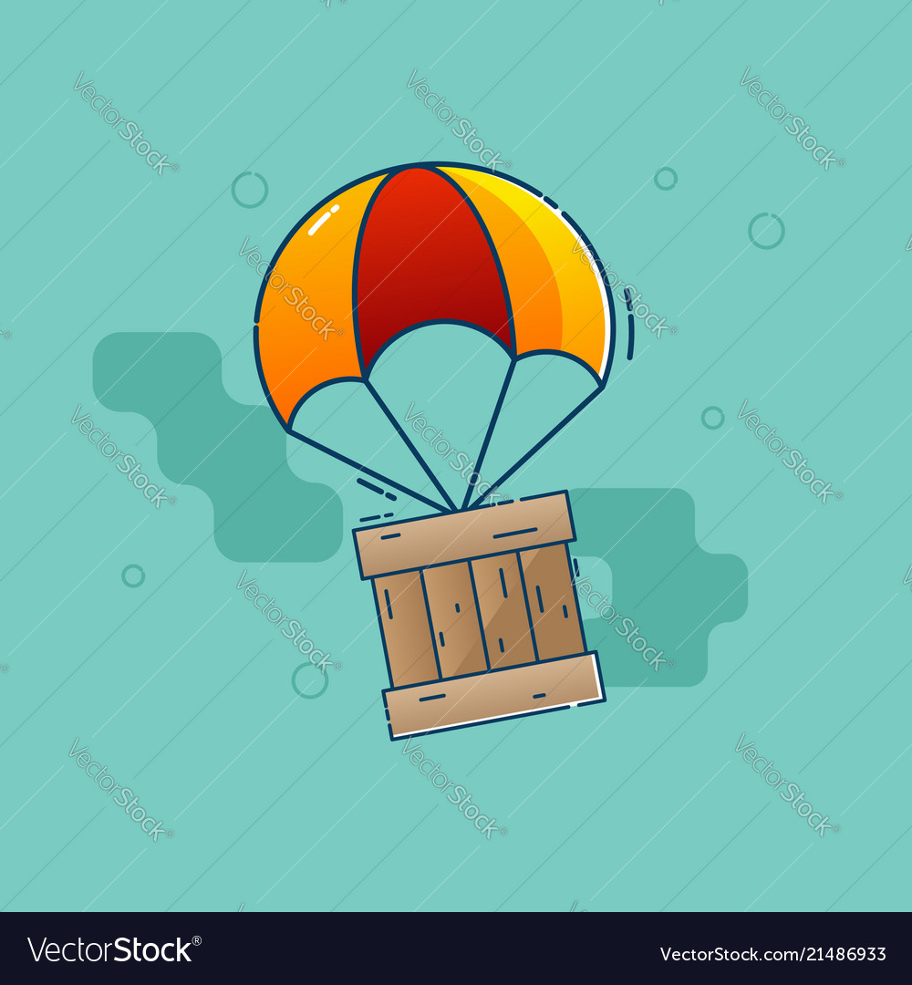 delivery concept parachute flying