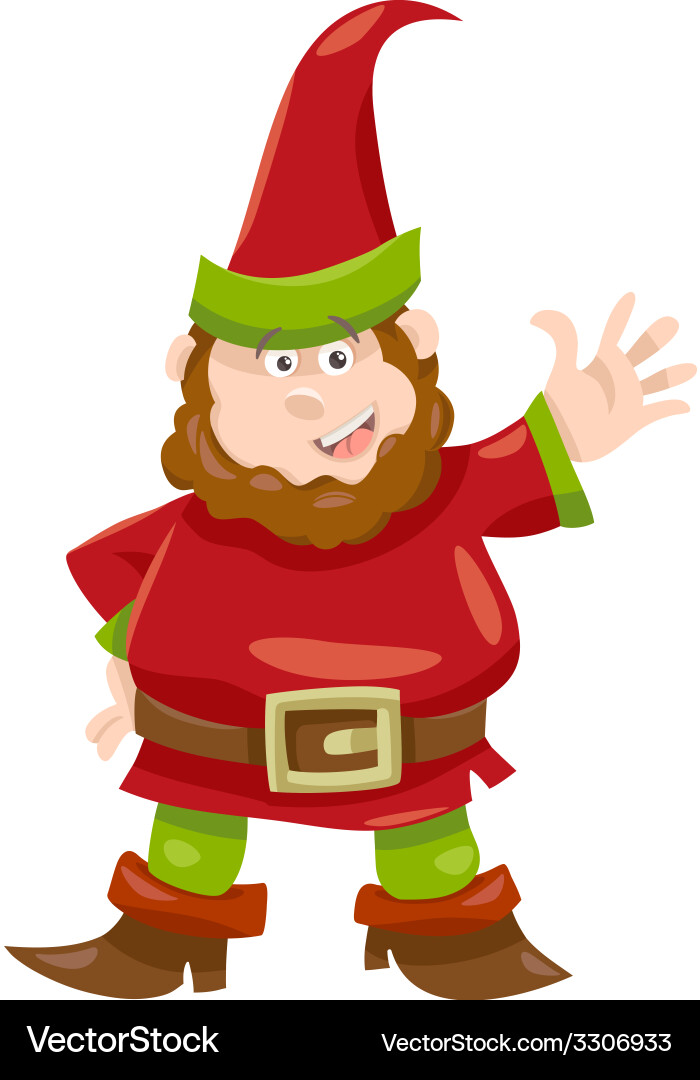 Gnome Or Dwarf Cartoon Royalty Free Vector Image