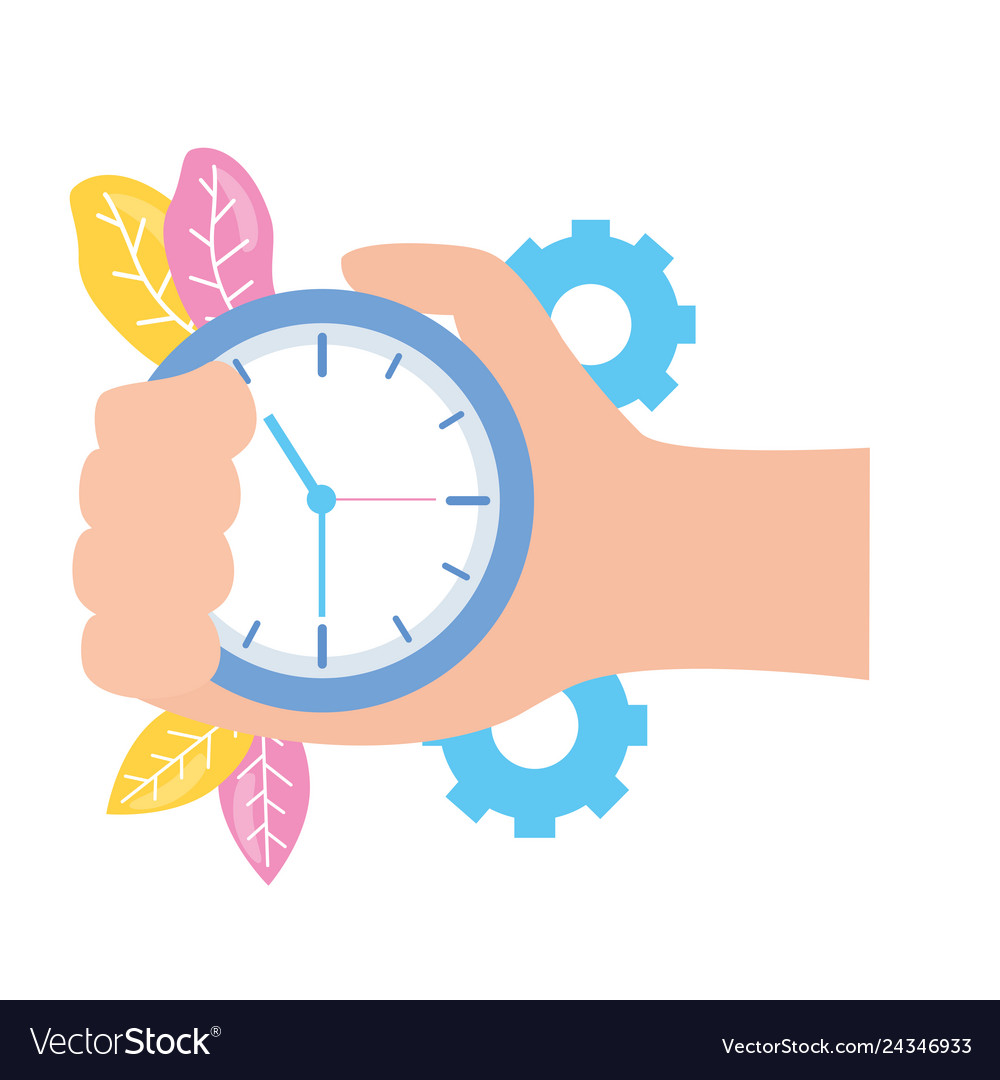 Hand with clock time