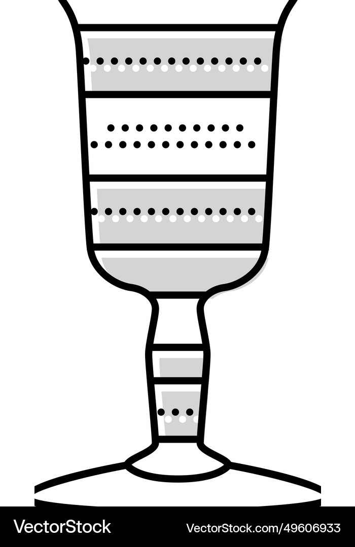 Kiddush cup jewish color icon Royalty Free Vector Image