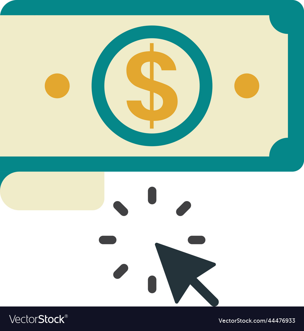 Money and cursor in minimal style