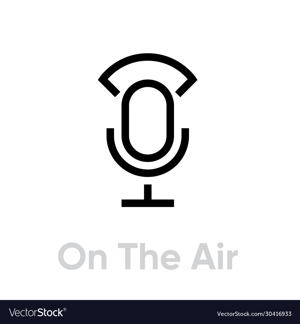 On air microphone icon editable line