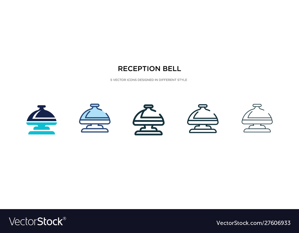 Reception bell icon in different style two