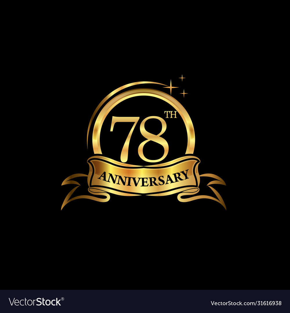 78 year anniversary celebration Royalty Free Vector Image