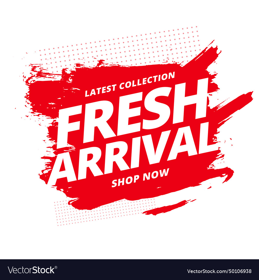 Abstrakte frische Ankunft Angebot Template-Shop jetzt vector image Abstrakte frische Ankunft Angebot Template-Shop jetzt