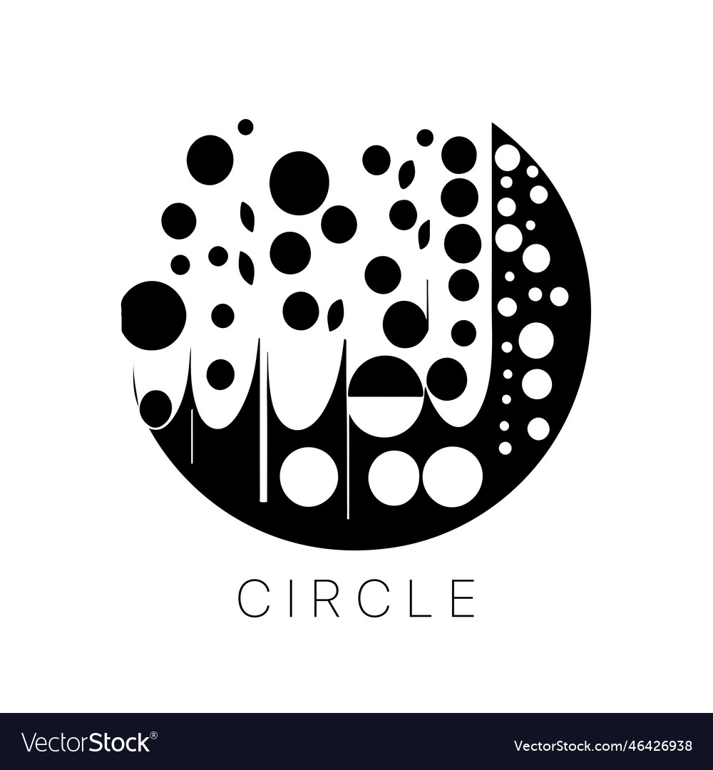 Abstract geometric circle pattern round