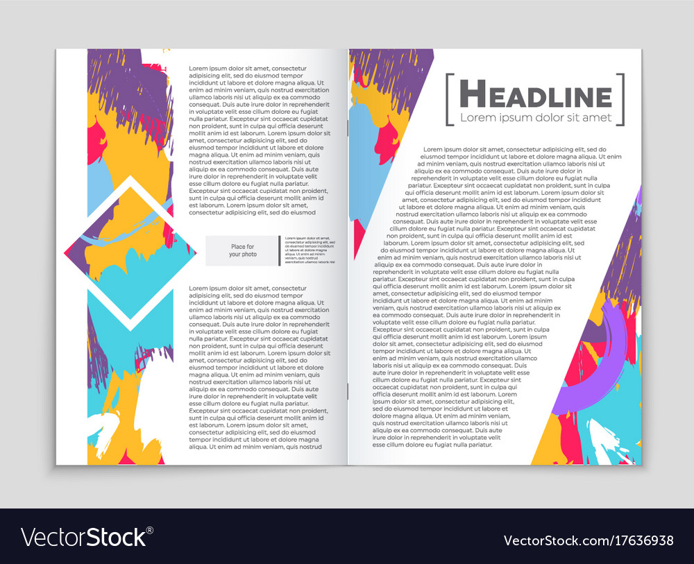 Abstract layout background set for art