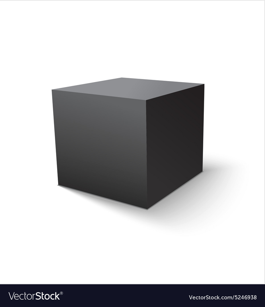 Box black icon template for your design