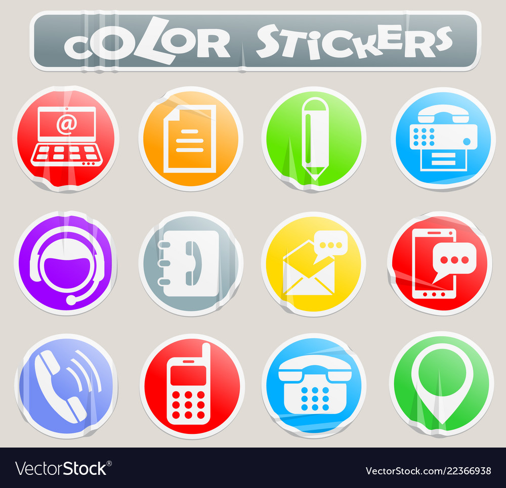 Contact us color stickers