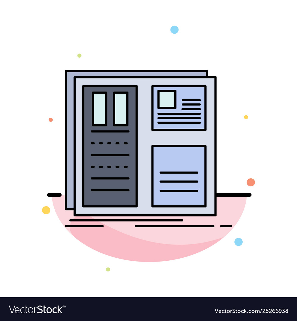 Design Grid Interface Layout ui flache Farbe Icon vector image Design Grid Interface Layout ui flache Farbe Icon