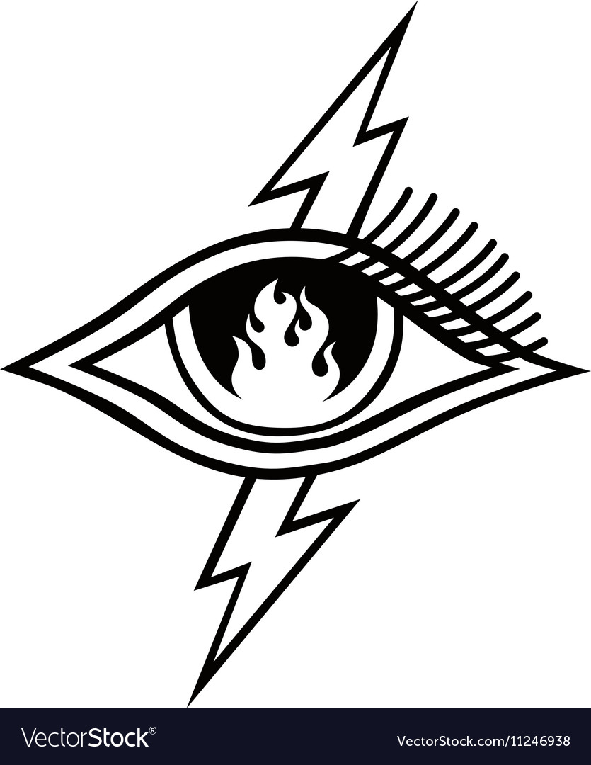 Flame eye symbol theme