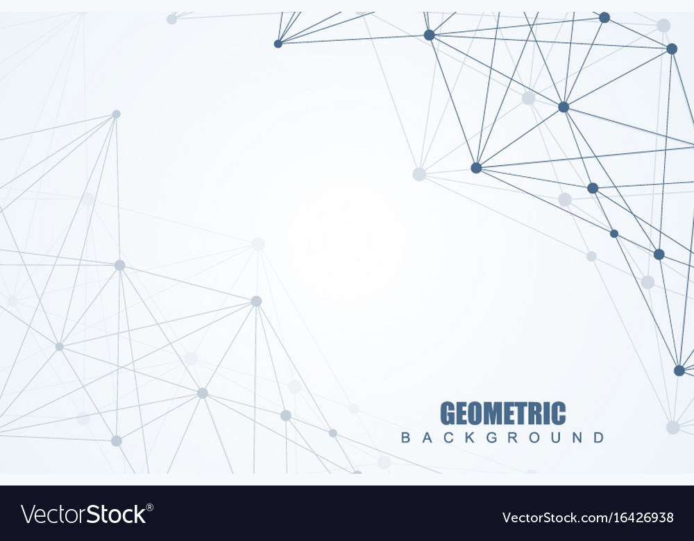 Geometric abstract background with connected line