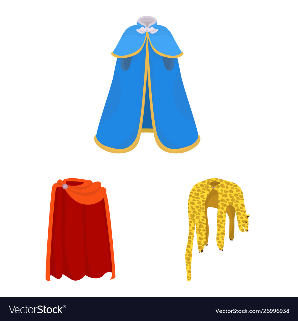 Isolated object cloak and clothes icon set Vector Image Isolated object cloak and clothes icon set