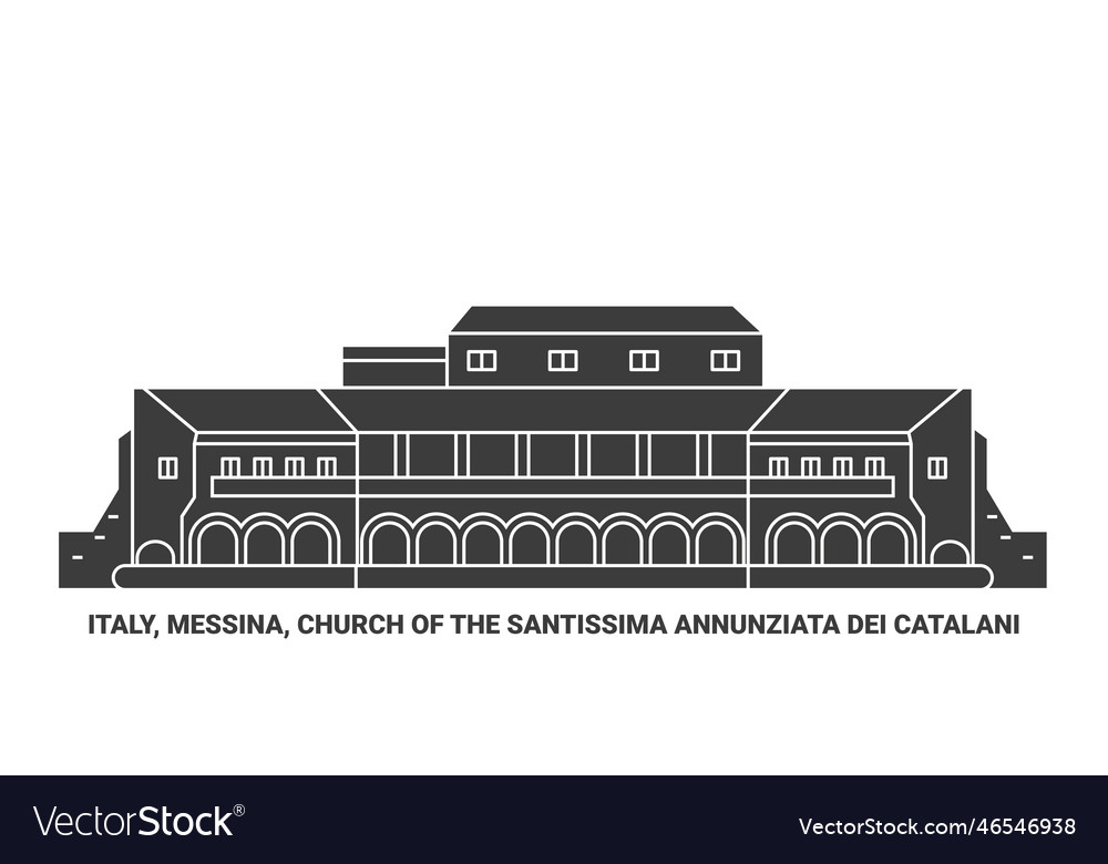 Italy messina church of the santissima Royalty Free Vector