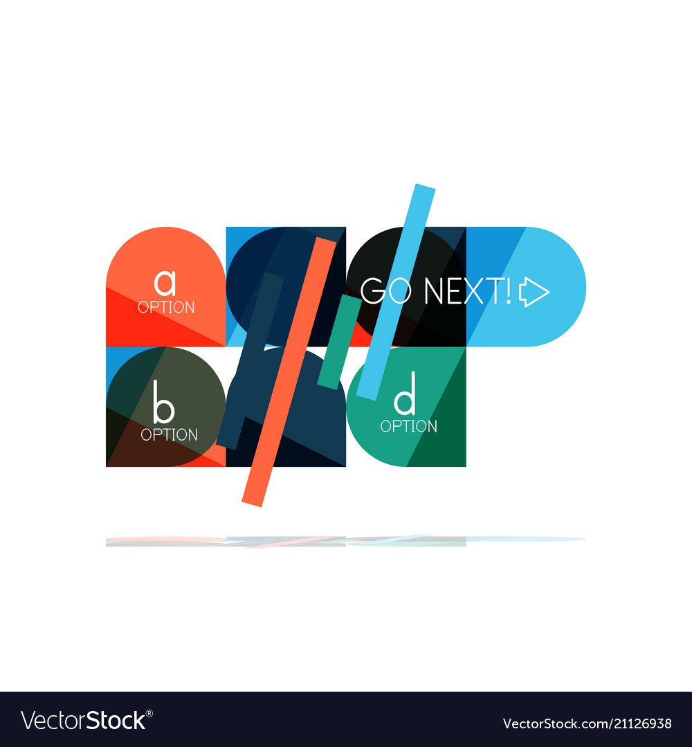 Minimal flat clean abstract option step Vector Image Minimal flat clean abstract option step