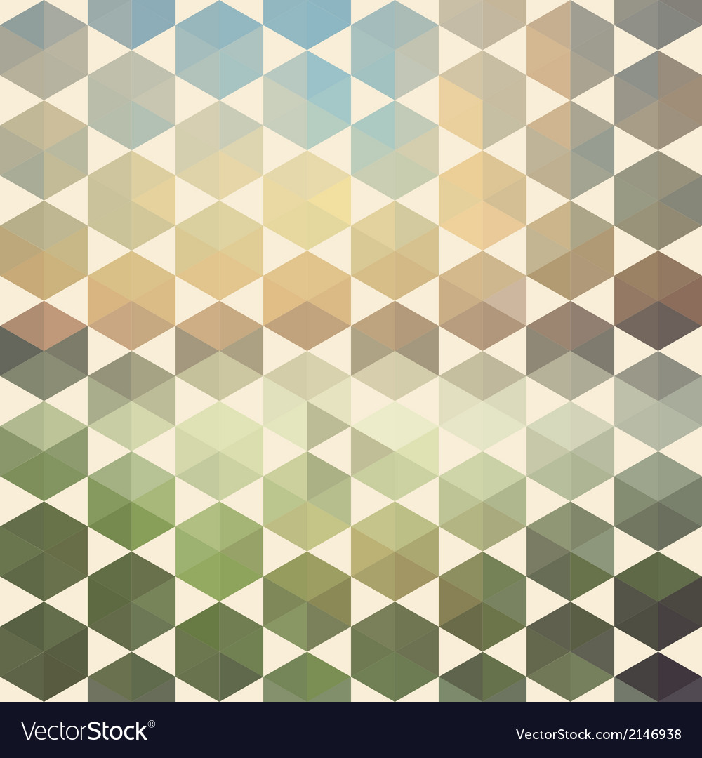 Retro pattern of geometric hexagon shapes