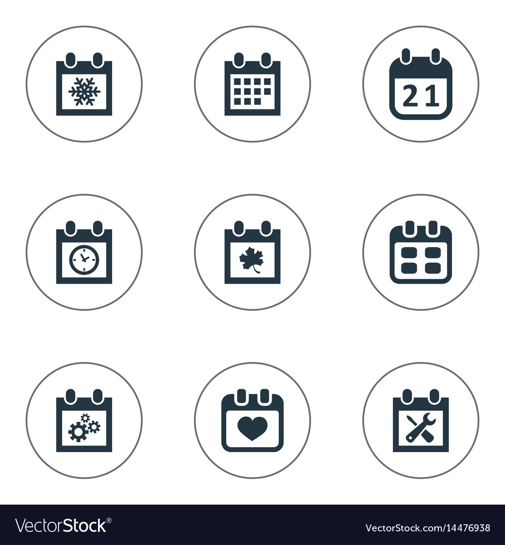 Set of simple time icons