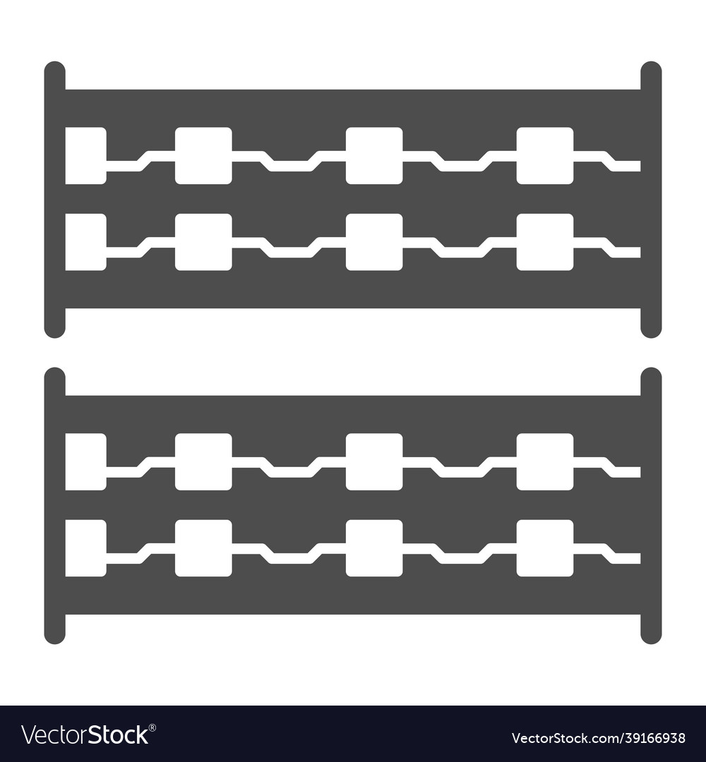 Simple printed circuit boards layout solid icon vector image Simple printed circuit boards layout solid icon