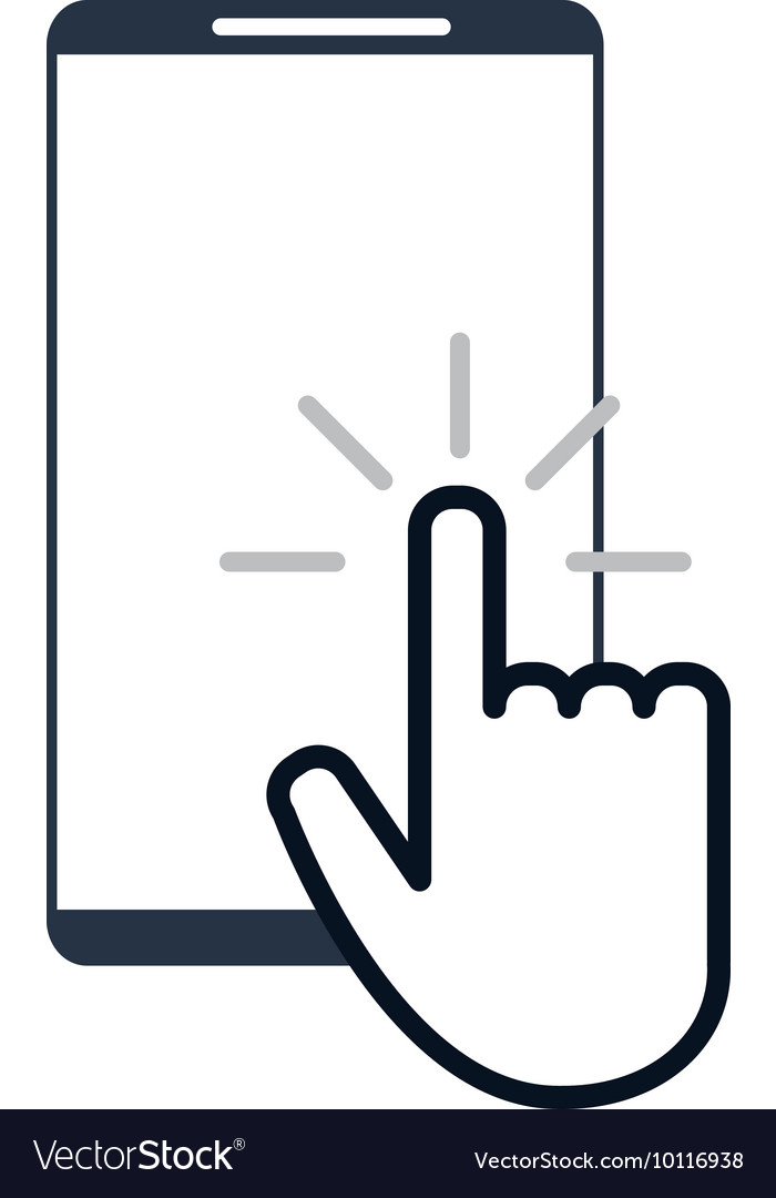 Smartphone with Pointer Icon