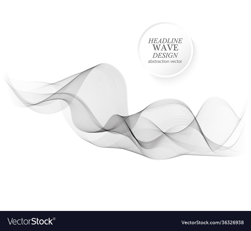 Soft abstract swoosh wave lines border layout grey