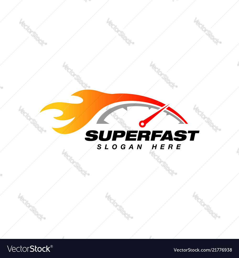 Speedometer logo design template Royalty Free Vector Image