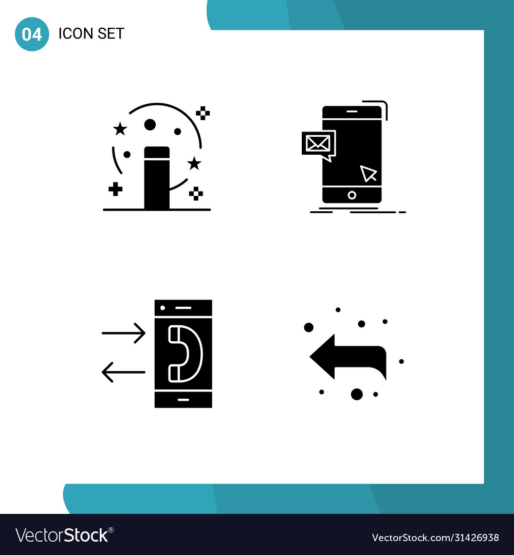 User interface pack 4 basic solid glyphs