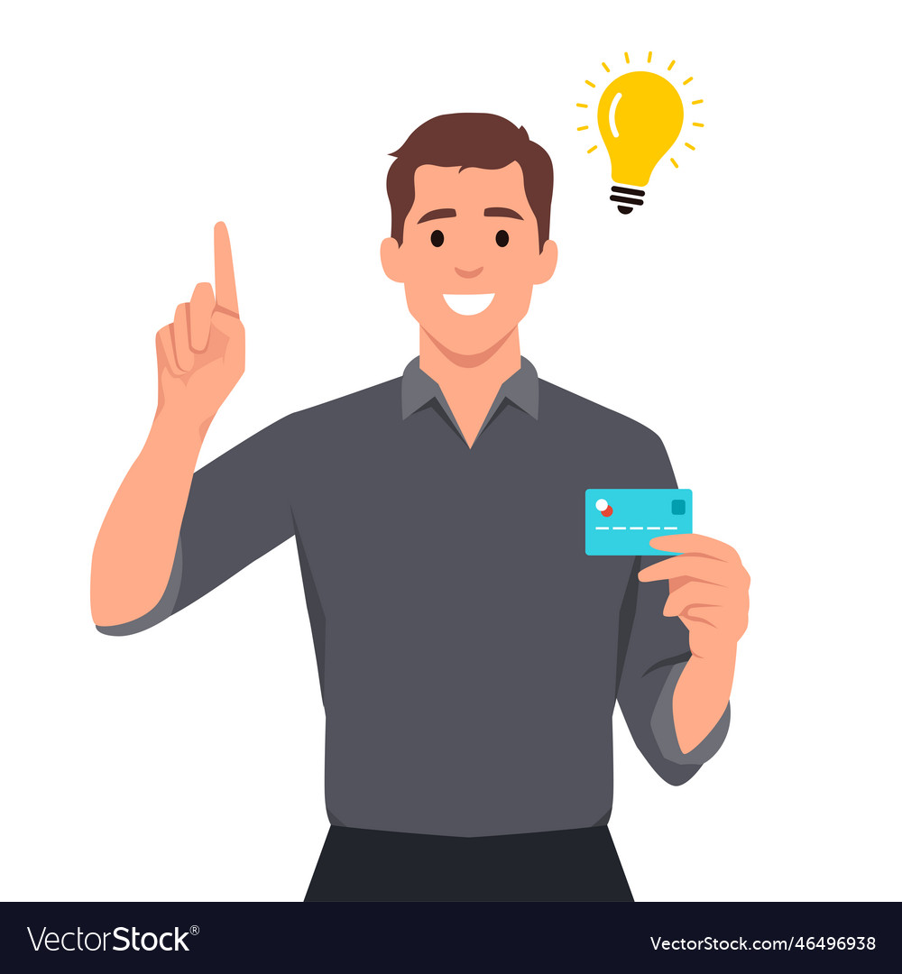 Young man thinking and got an idea for using