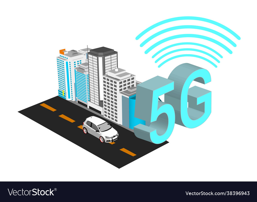 5g wireless network and smart city concept