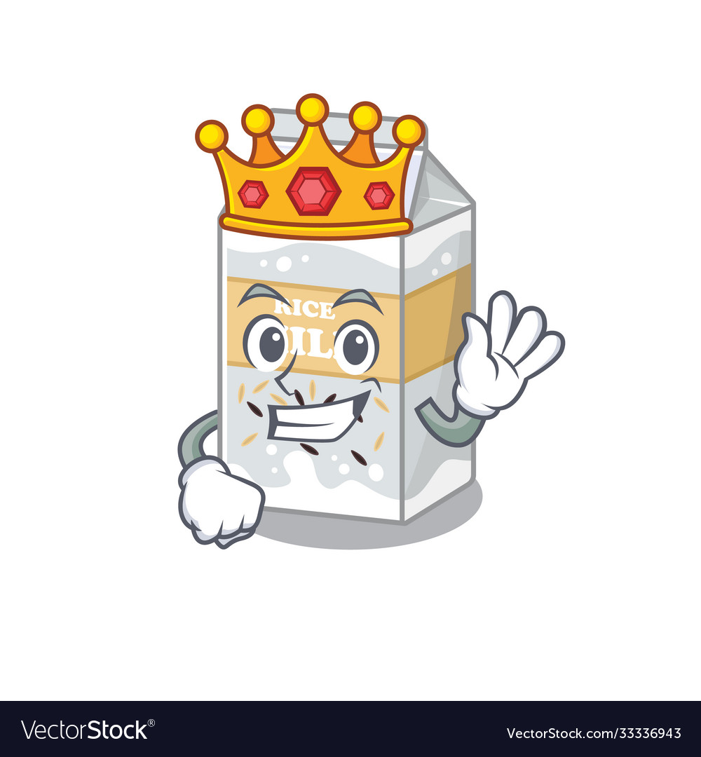 A cartoon mascot design rice milk performed