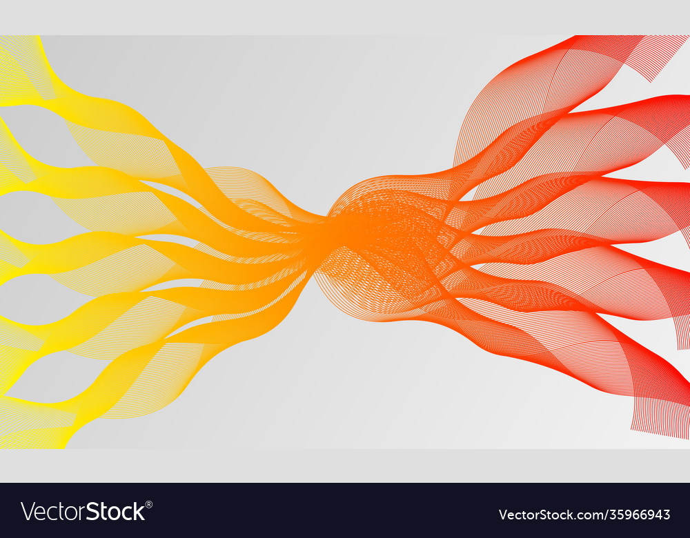 Abstract background with dynamic waves in yellow vector image Abstract background with dynamic waves in yellow