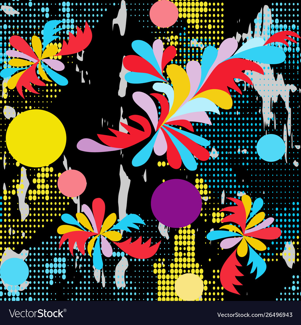 Abstract graffiti pattern on a dark background