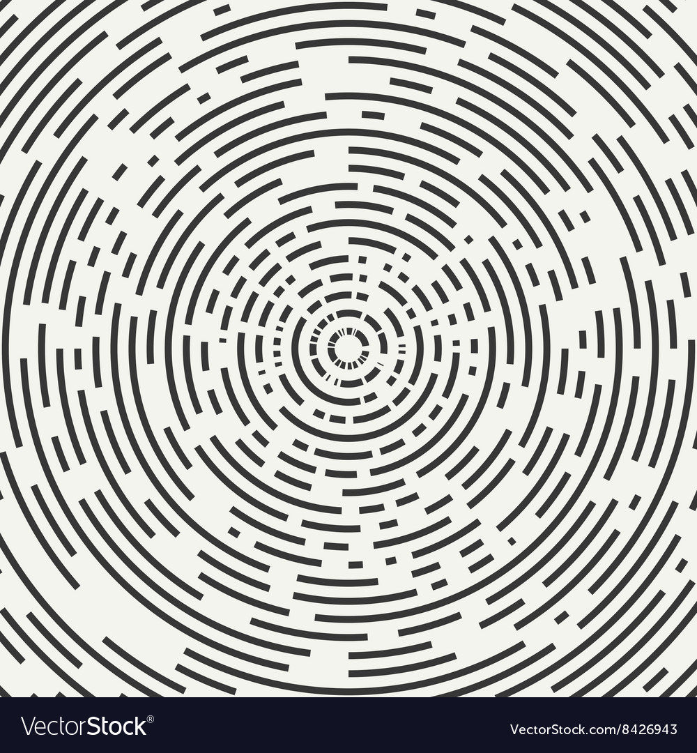Abstract segmented geometric circle shape radial