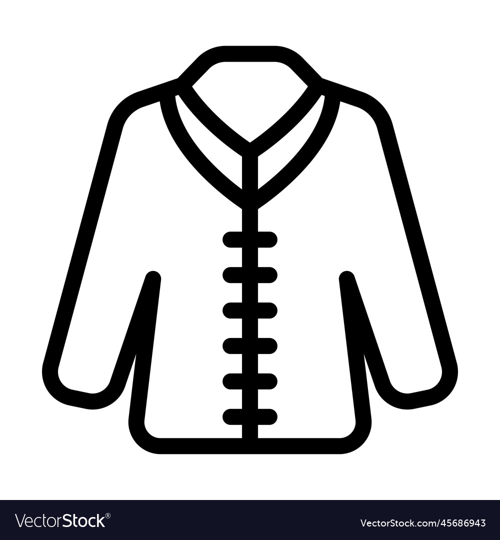 Coat thick line icon