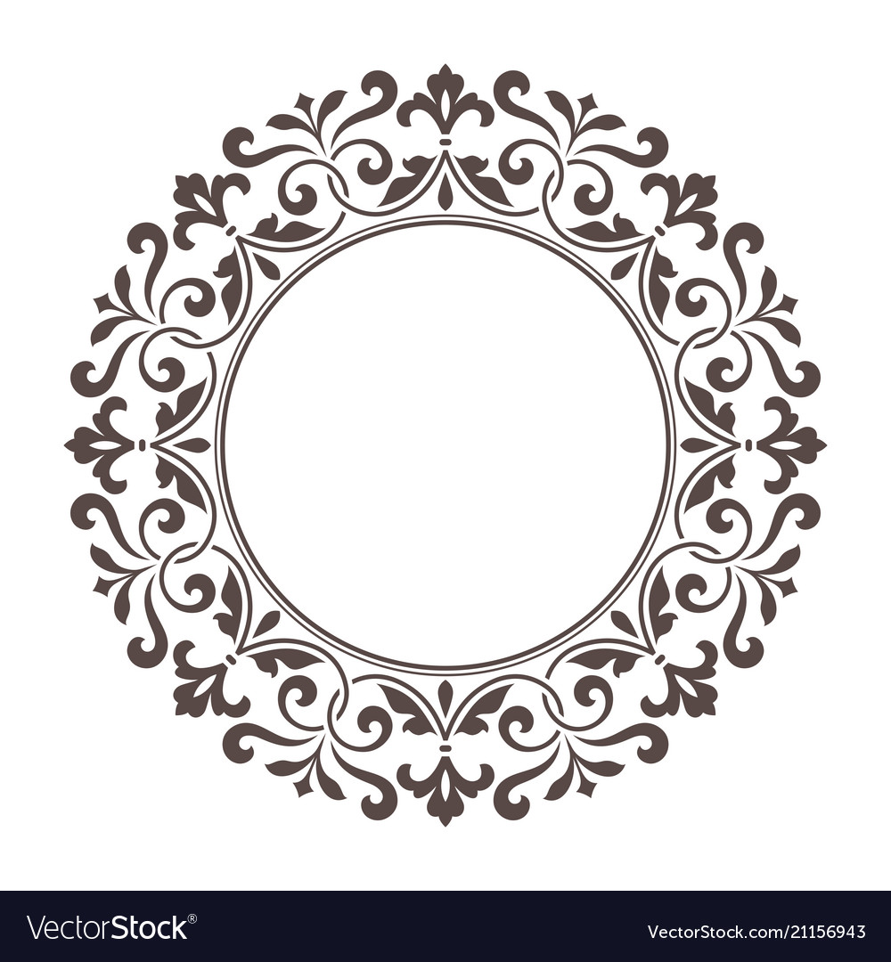 Decorative Round Frame For Design Template Vector Image | vlr.eng.br