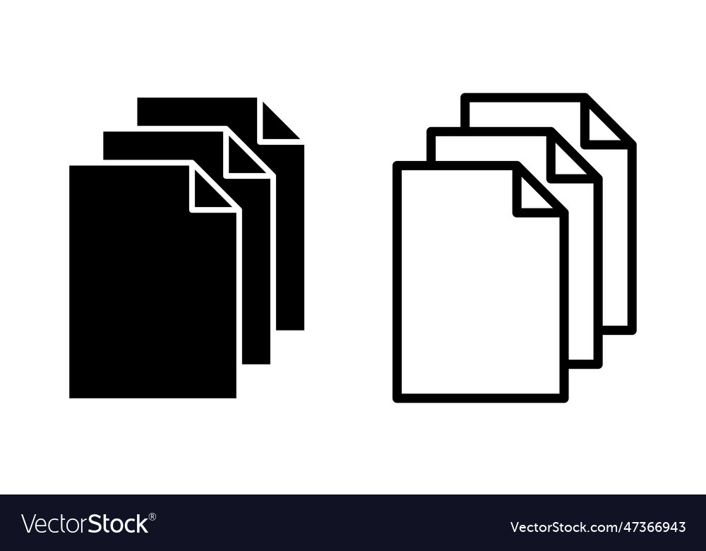 Document icon set paper file
