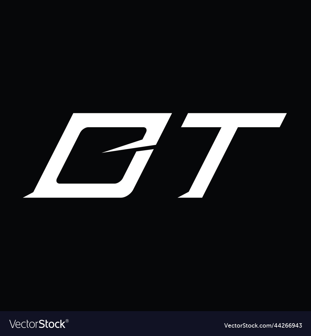 Dt logo monogram letter with slice style