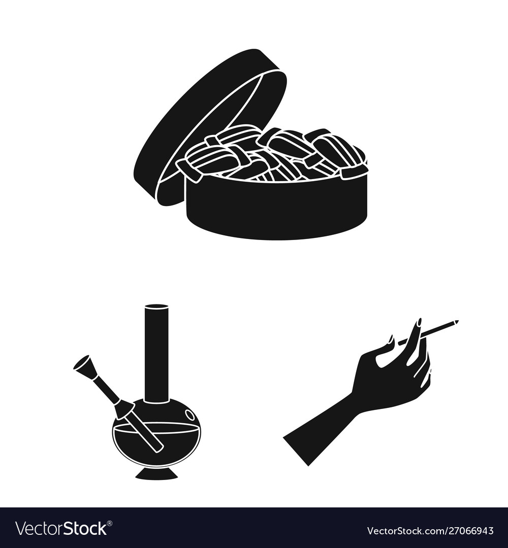 Isolated object anti and habit icon collection vector image Isolated object anti and habit icon collection