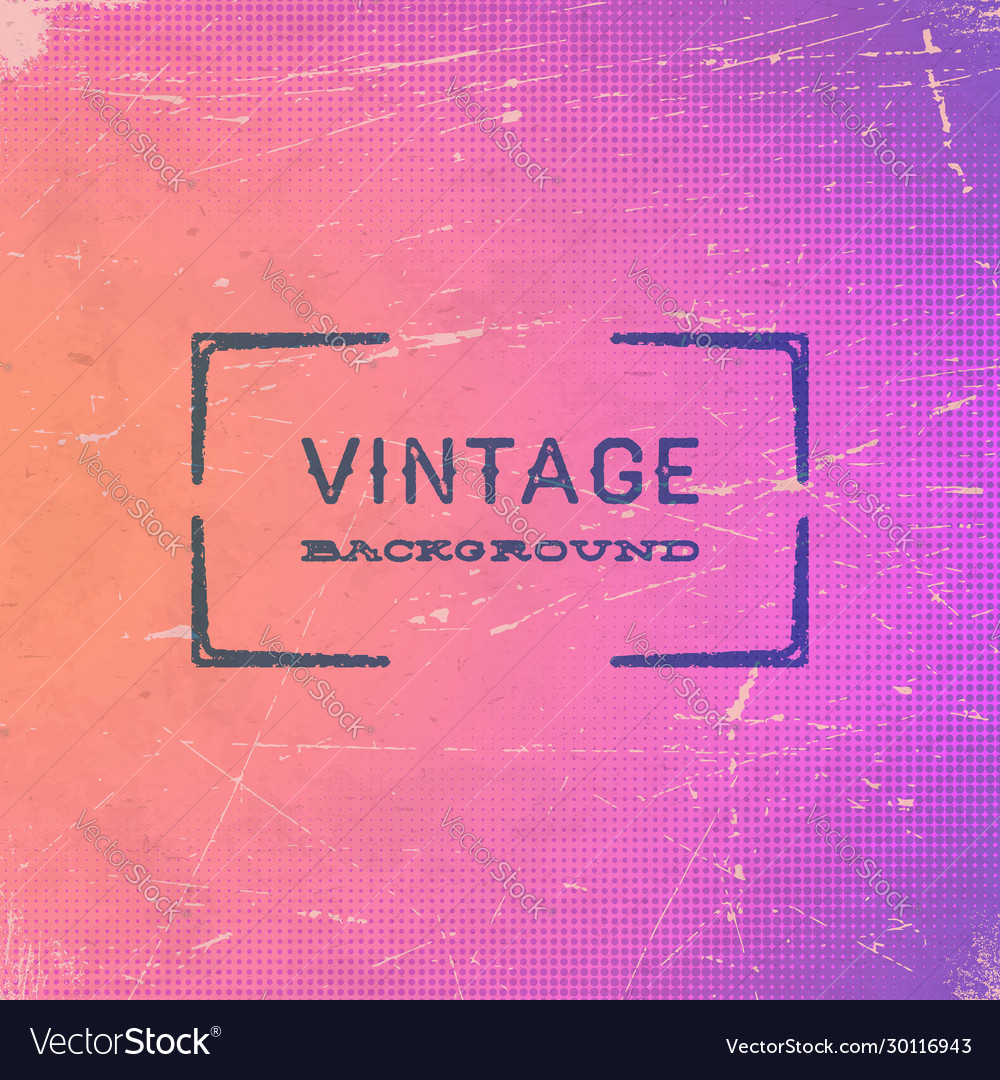 Old scratched card with halftone gradient