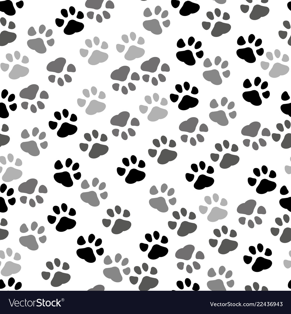 Pet Paw Print Seamless Pattern
