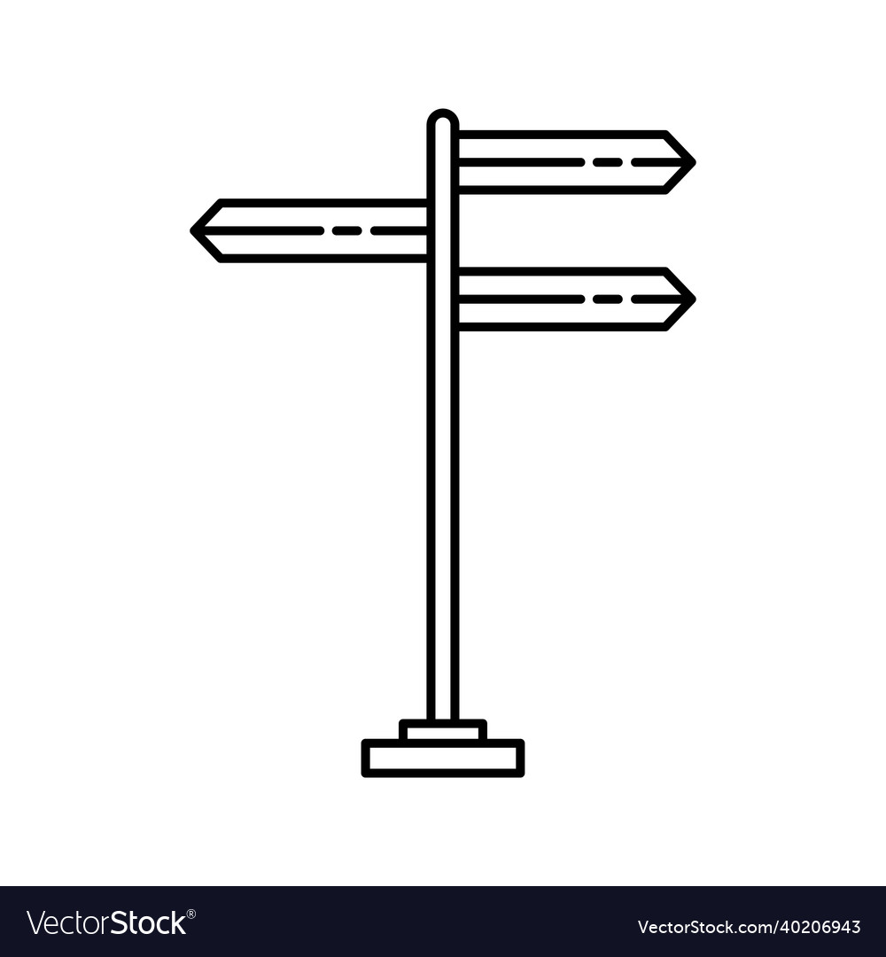 Signpost icon design template isolated Royalty Free Vector