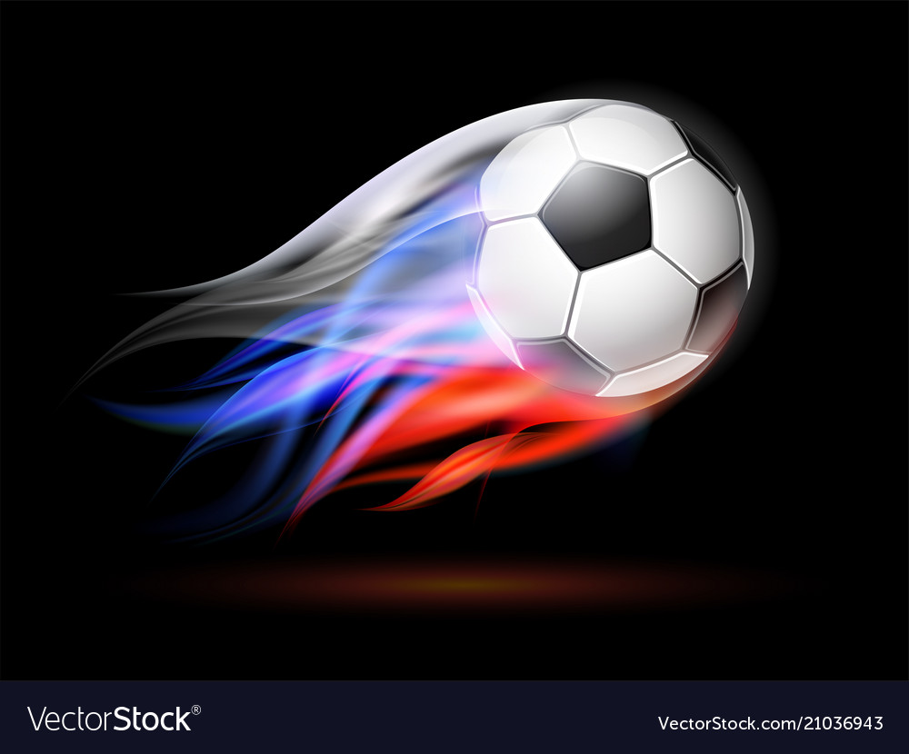 flaming soccer ball